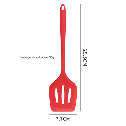 8ps Household black Silicone kitchenware 8-piece set of Chinese spaghetti spoon salad spaghetti spaghetti spaghetti，Rice spoon，