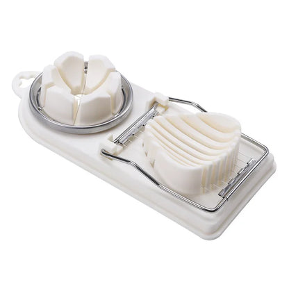 Multifunctional Egg Cutter Stainless Steel Egg Slicer Sectioner Cutter Mold Flower-Shape Luncheon Meat Cutter Kitchen Gadgets